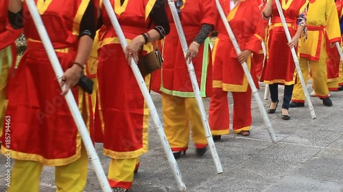 people attending traditional festival  photo