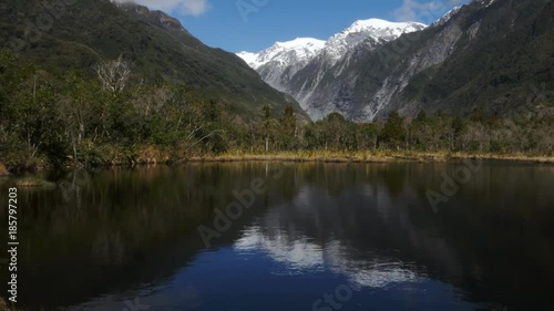 peter's pool at franz josef glacier in new zealand
