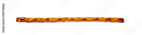 Salty cracker pretzel sticks isolated on white background