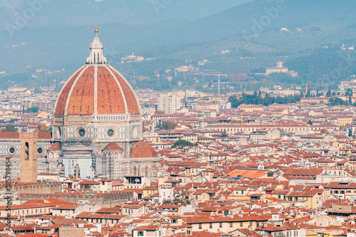 panoramic view of florence city  italy