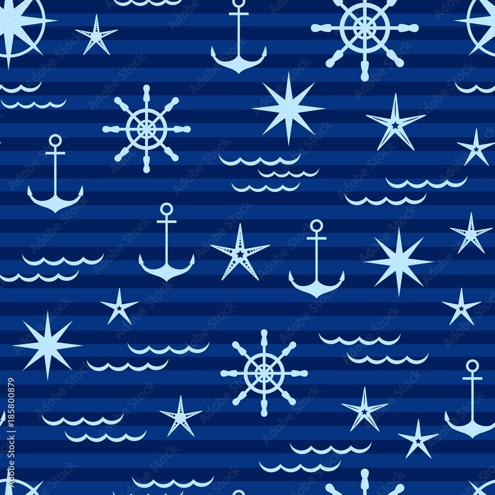 nautical pattern in shades of blue. nautical pattern in shades of blue.