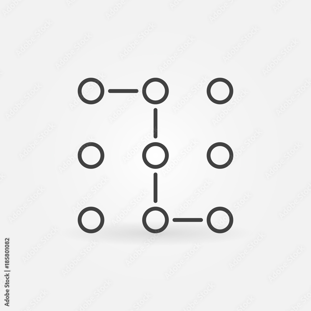 Machine learning or neural network vector icon Machine learning or neural network vector icon