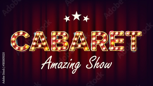 Fotografiet Cabaret Amazing Show Banner Vector
