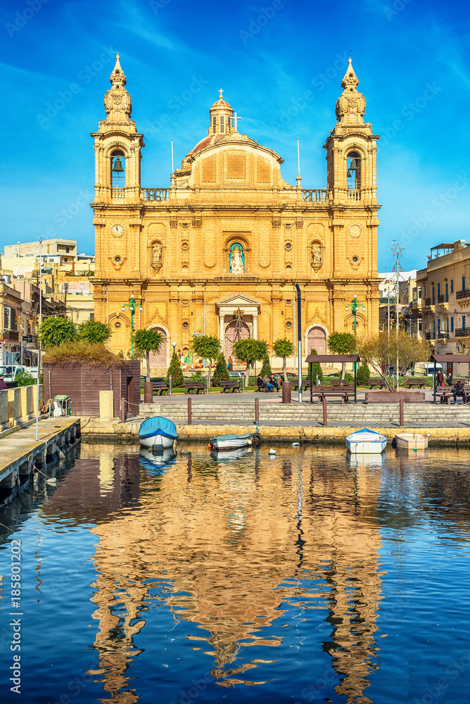 St. Joseph Parish Church, Msida, Malta in the morning