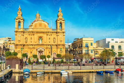 St. Joseph Parish Church, Msida, Malta in the morning photo