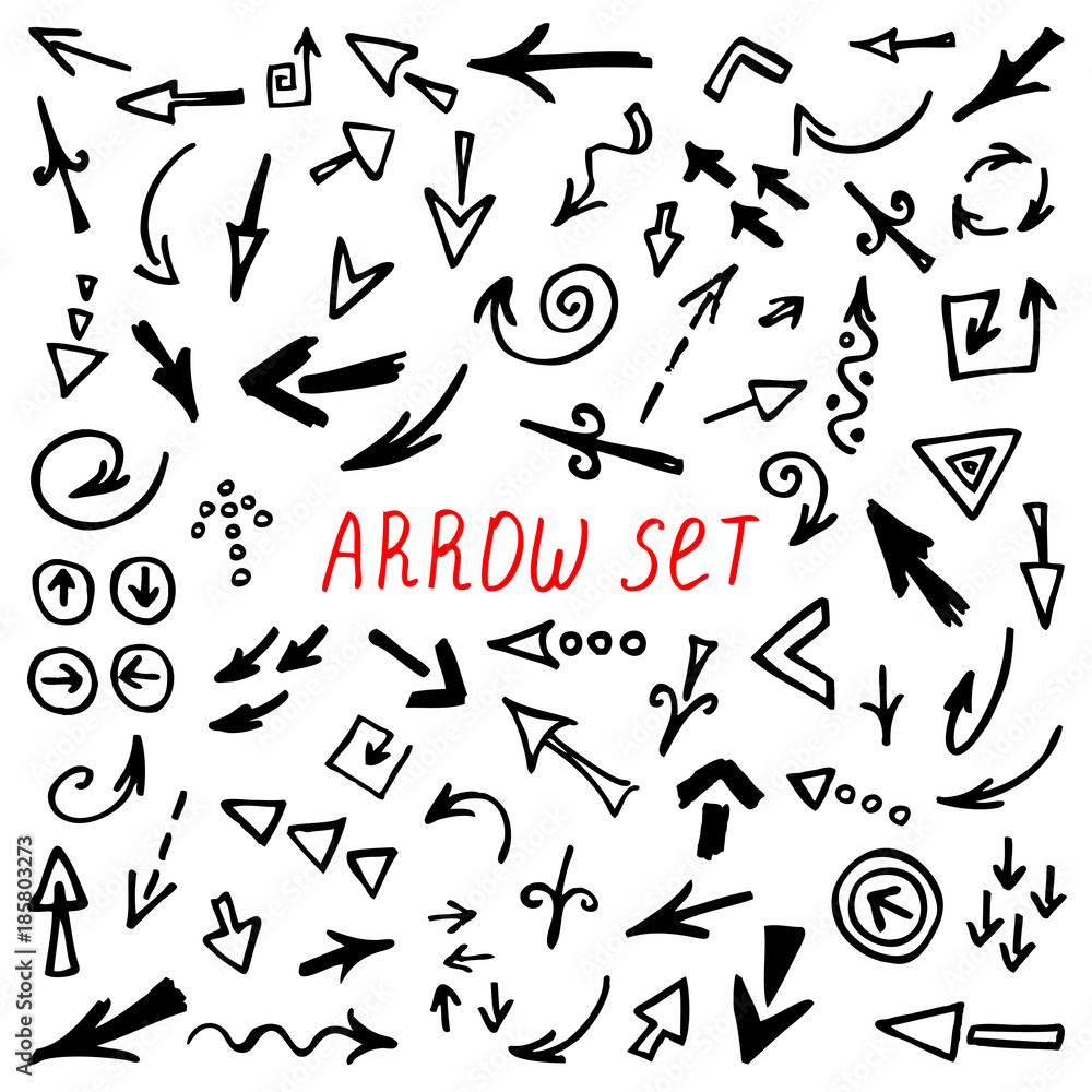 Arrows Doodle Set. Stock vector template, easy to use. Arrows Doodle Set. Stock vector template, easy to use.