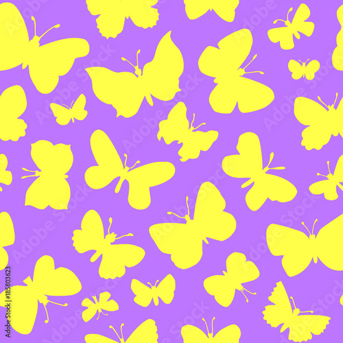 Seamless pattern with butterflies. Texture for wallpaper  fills  web page background.
