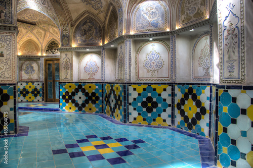 Obraz na płótnie The Sultan Amir Ahmad bathhouse in Kashan, Iran. w salonie