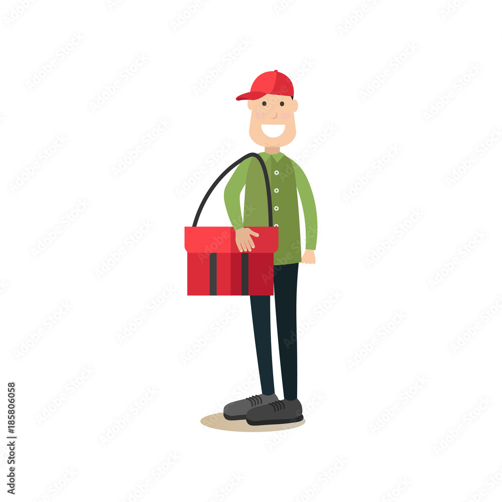 Food people concept vector illustration in flat style