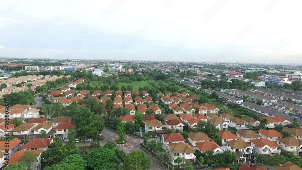aerial view of home village in bangkok thailand aerial view of home village in bangkok thailand