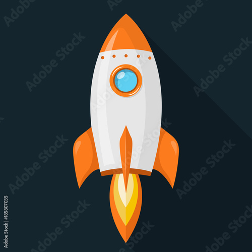 Rakete Flat Design Icon