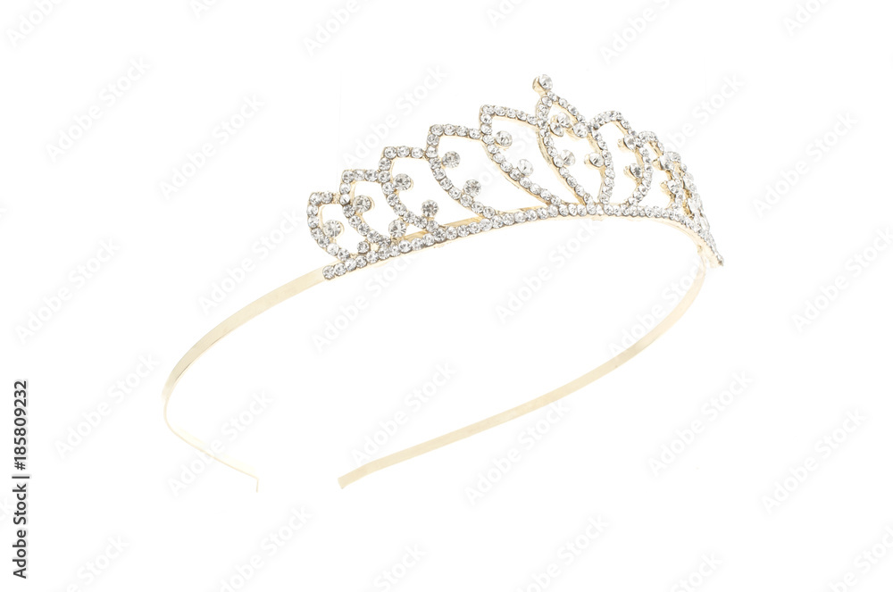 gold tiara on a white background gold tiara on a white background