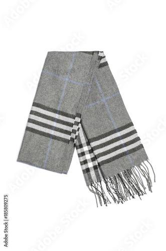 plaid scarf isolated on white