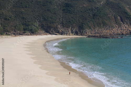 beautiful beach at hongkong surburb  one of the tourism hot spot in Long Ke Wan    Sai Kung  Hong Kong Global Geopark  china