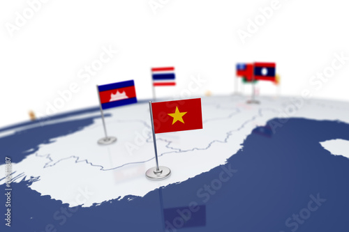 Fototapeta Naklejka Na Ścianę i Meble -  Vietnam flag
