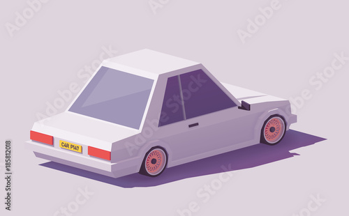 Fotografija Vector low poly car