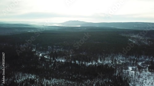 Wallpaper Mural winter forest among the mountains in the middle zone of Russia Torontodigital.ca