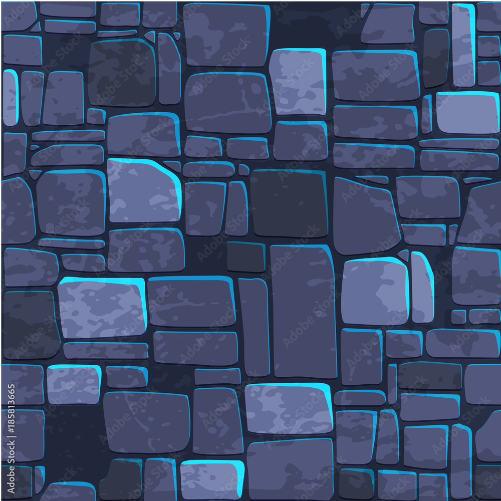 view from above seamless background texture blue stone wall. Vector illustration For Ui Game element view from above seamless background texture blue stone wall. Vector illustration For Ui Game element
