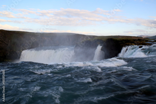 View of the Godafoss waterfall in the Bardardalur district of North-Central Iceland photo