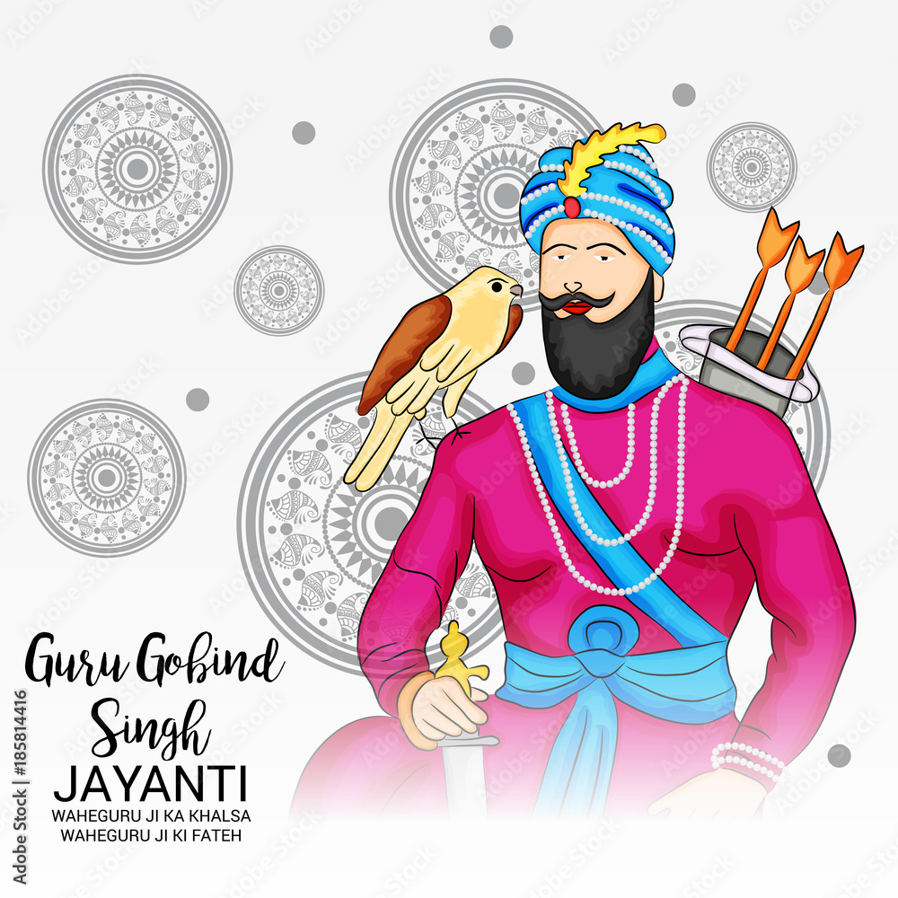Guru Gobind Singh Jayanti. Stock Illustration | Adobe Stock