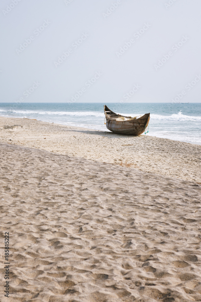 Beautiful black beach in Varkala, Kerala, India Beautiful black beach in Varkala, Kerala, India