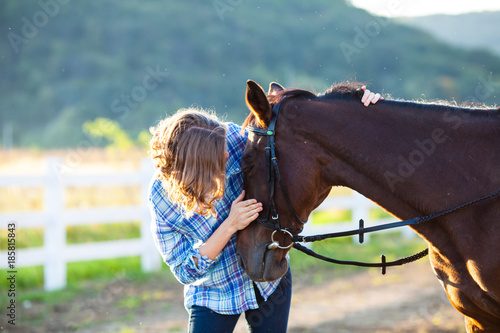 Beautiful girl with horse