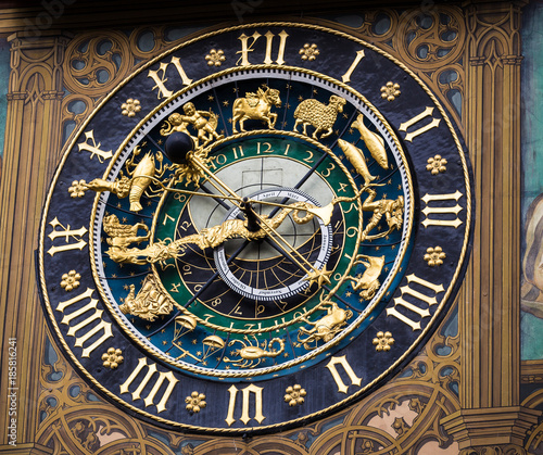 Astronomic Clock at the Town Hall of Ulm, Danube