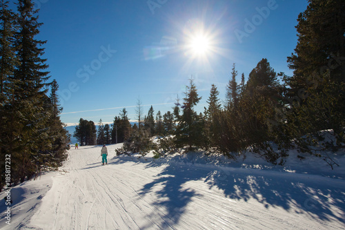 Ski slope landscape