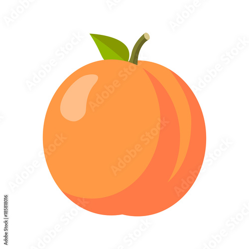 Pfirsich Flat Design Icon