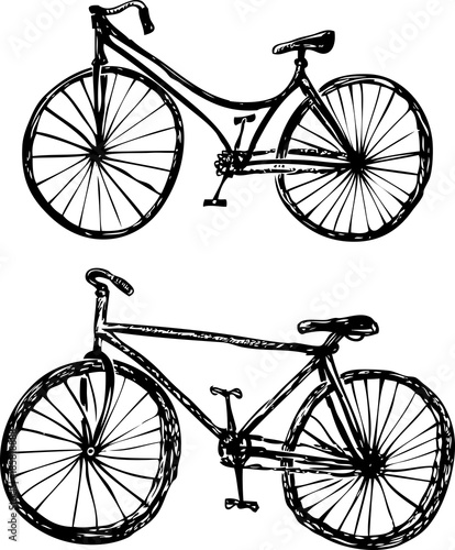 Sketches of the walking bicycles
