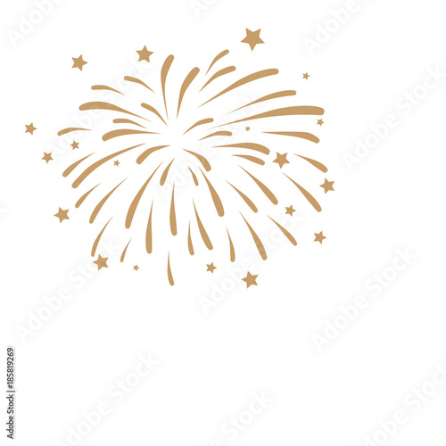 Firework design on white background