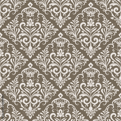 Seamless vintage floral wallpaper pattern