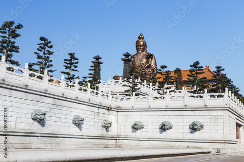 Laozi statue in yuanxuan taoist temple guangzhou photo