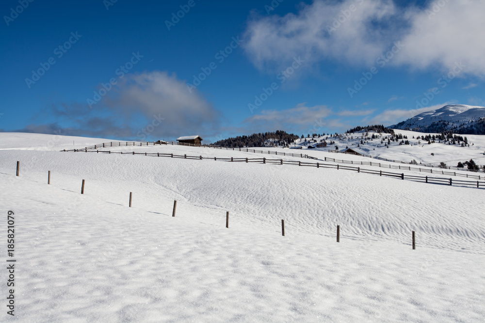 South tirol winter landscape fair weather day