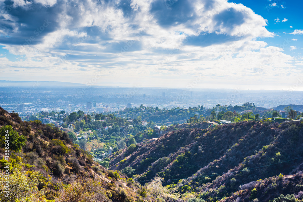 Fototapeta premium Los Angeles seen from Bronson canyon