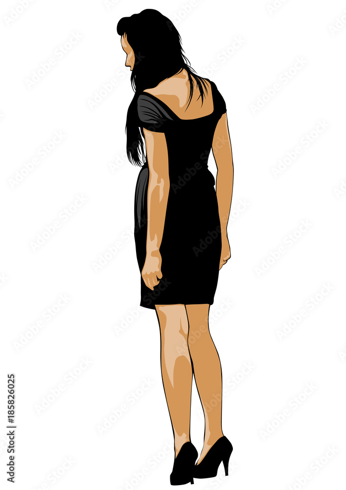 Beautiful girls in fashionable clothes on white background Beautiful girls in fashionable clothes on white background