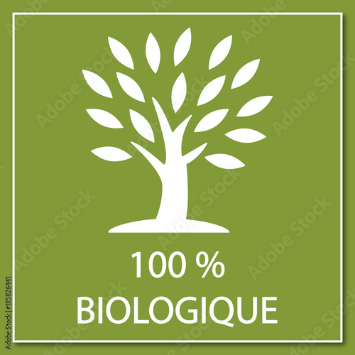 Logo 100% biologique.