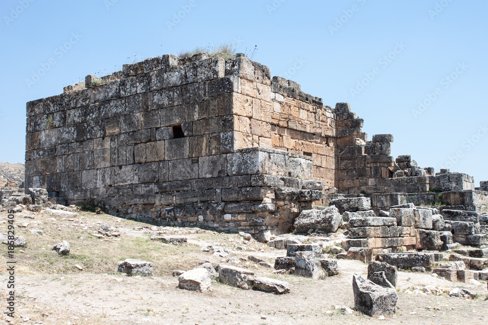 Ruins of ancient Hierapolis. Pamukkale, Turkey