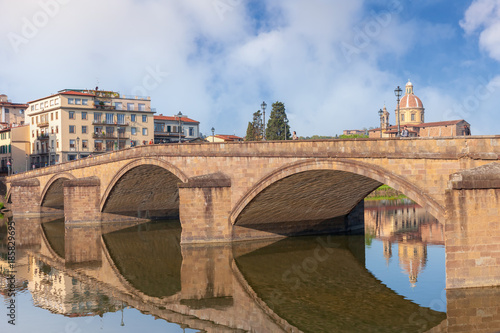 Bridge Ponte alla Carraia over Arno river in Florence photo