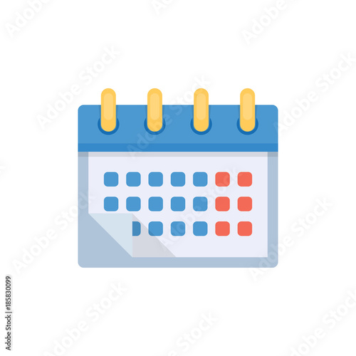 calendar flat icon vector illustration