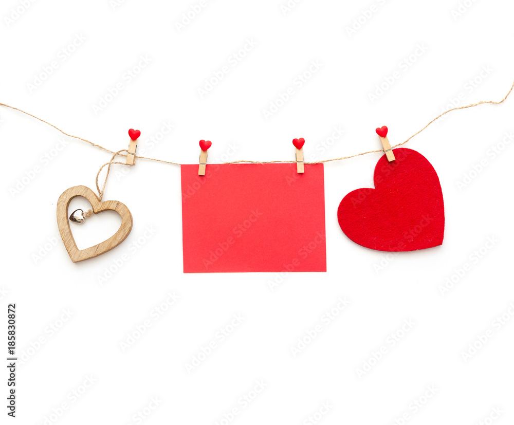 Valentine's Day greeting card mock up template