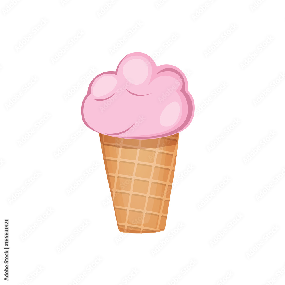 Ice cream in bright cartoon style Ice cream in bright cartoon style