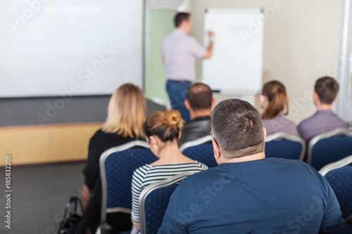 The image of a conference in a conference hall