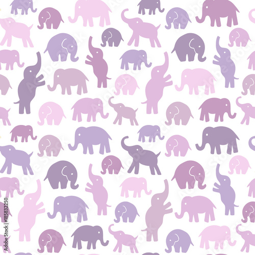 Seamless vector pattern with elephants. Can be used for textile, website background, book cover, packaging.