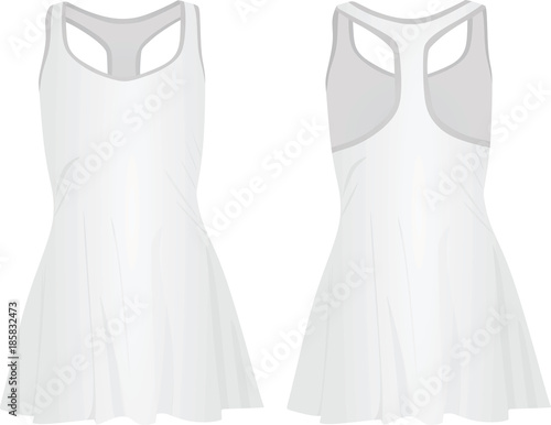 White dress. vector illustration