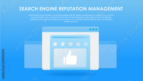 Search Engine Reputation Management Services. Browser window with ratings, comments and feedback from users of the site