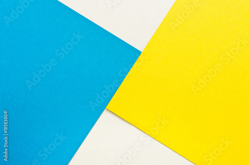 Bright blue and yellow color paper texture background. Trend colors, geometric paper background. Colorful of soft paper background.