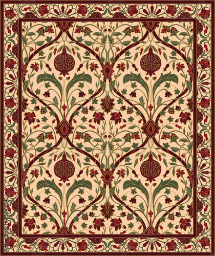 Carpet with pomegranate.