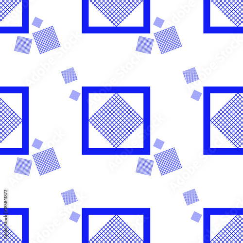 blue square seamless pattern