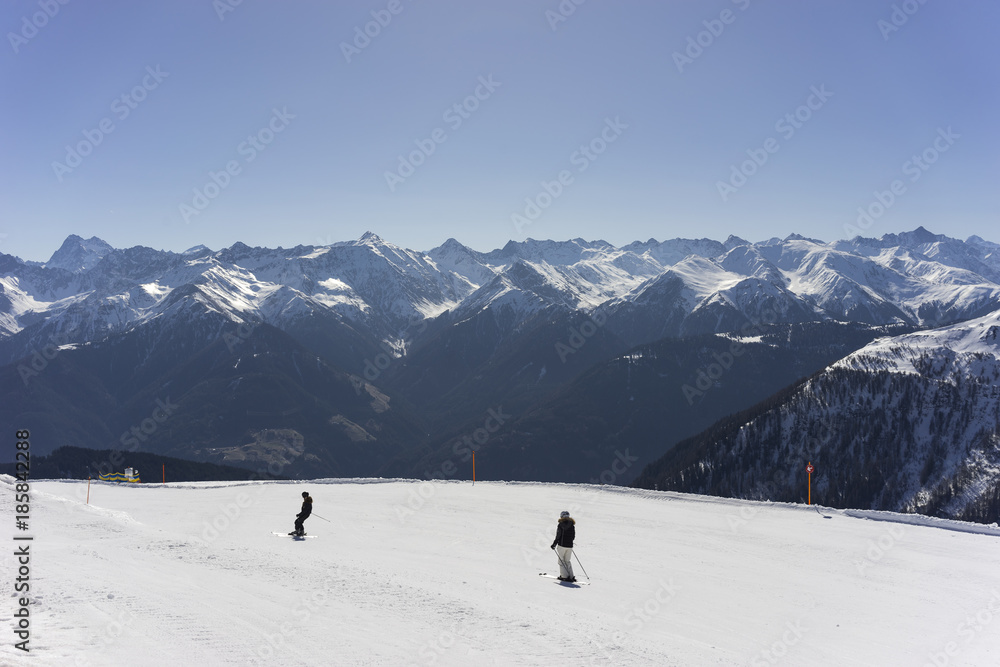 Alpine ski resort Serfaus Fiss Ladis in Austria. Tyrol.